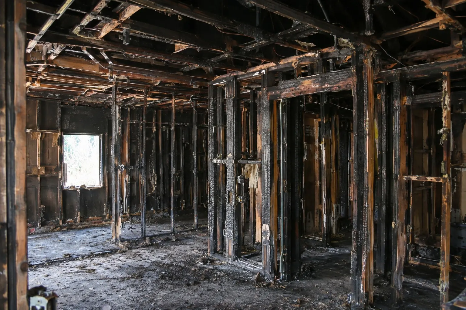 Home stripped to the studs after fire for rebuild